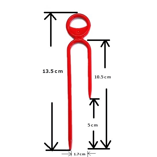 ニューとめきち（つる止め具）(赤 (200ヶ入り）): 農業資材
