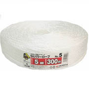 SKパワーロープ（3本撚り溶着PPロープ）白