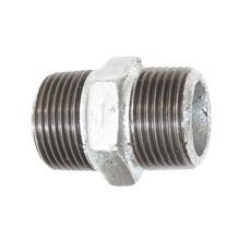 六角ニップル鉄　白