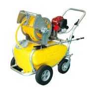 工進　タンクキャリー付きエンジン動噴　ガーデンスプレーヤー